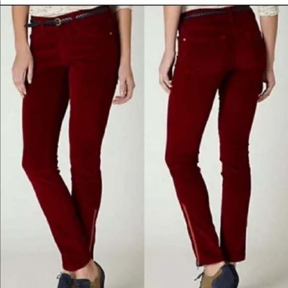 Anthropologie Pilcro Red Corduroy Pants - Picture 1 of 10